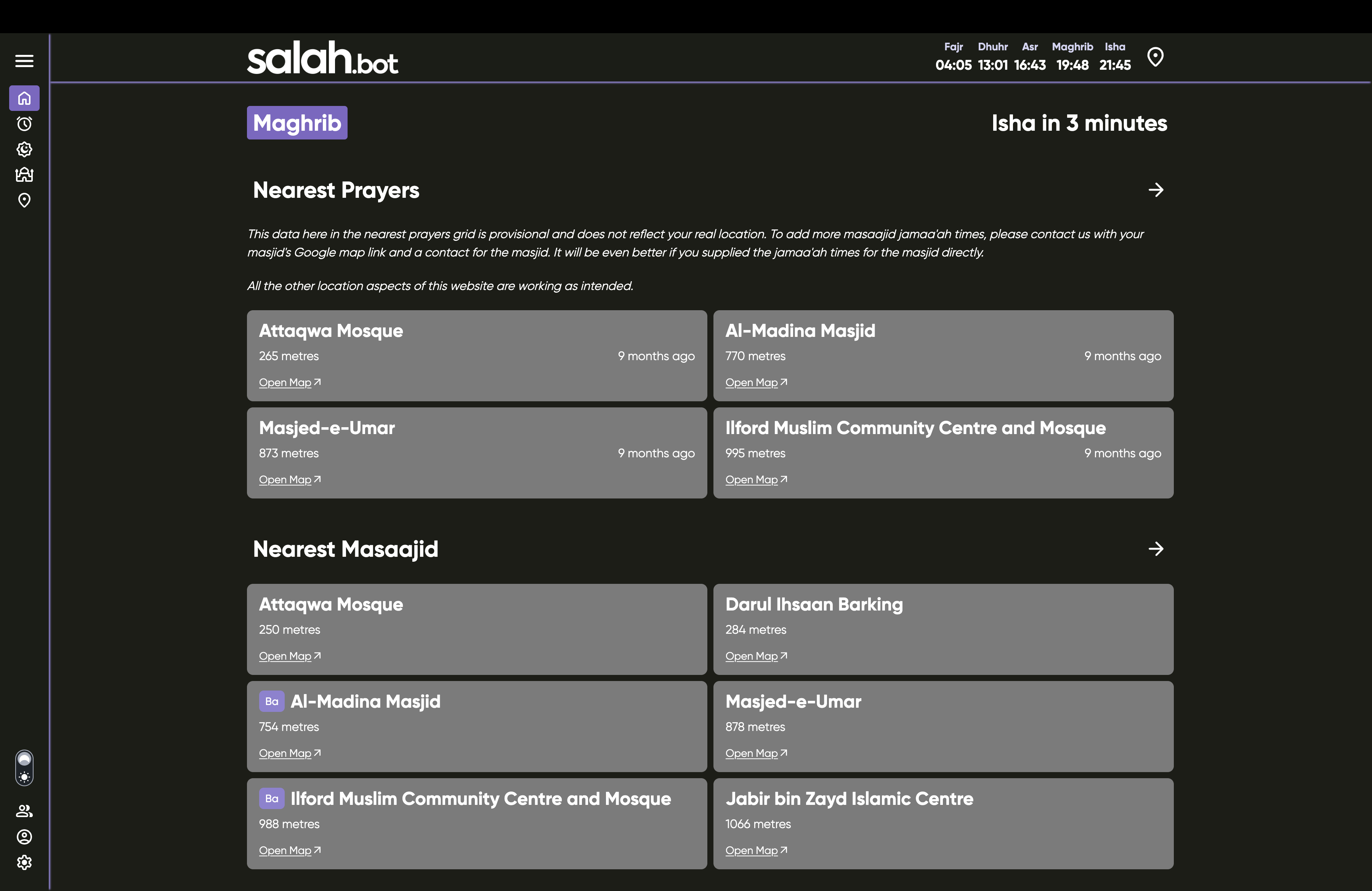 Salah.bot - Prayer Time Assistant